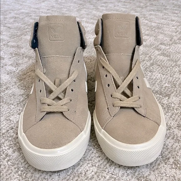 Veja Women’s Minotaur Suede Hi-Top Sneaker Dune—9 - Picture 7 of 14